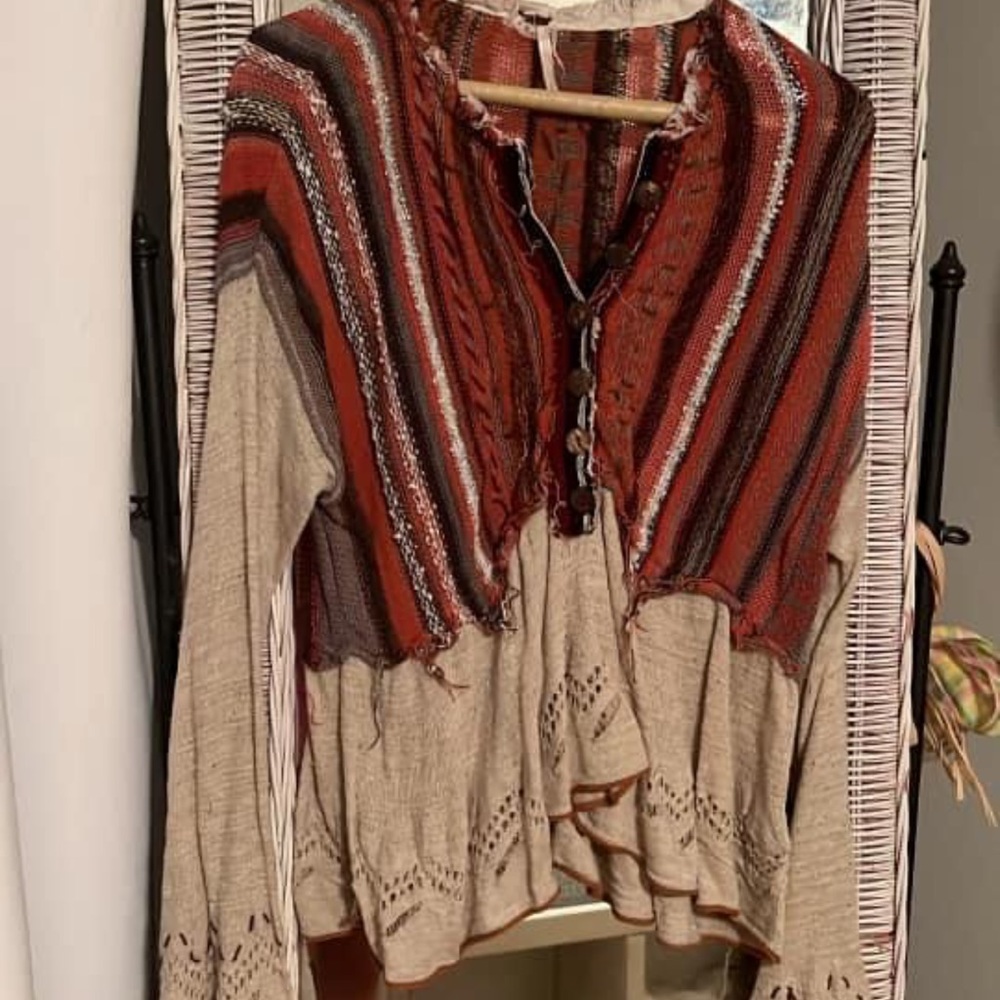 Free People Blouse with bell sleeves